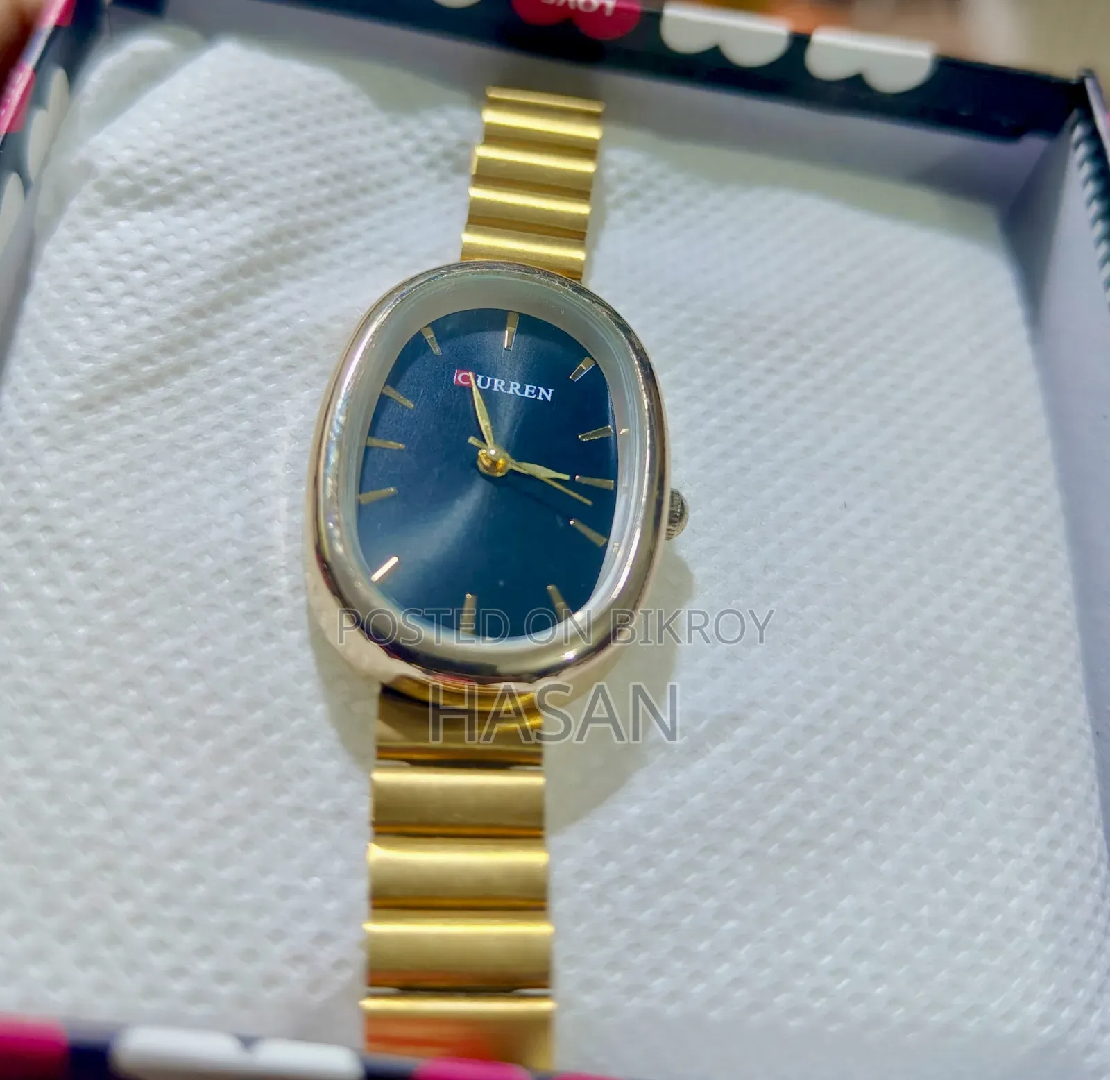 CURREN Gold & Black Dial Watch - Brand New