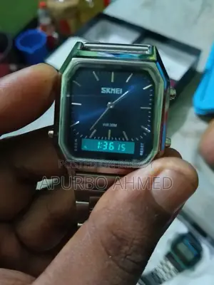 SKMEI 1220 অ্যানালগ ডিজিটাল ওয়াচ - ব্লু ডায়াল