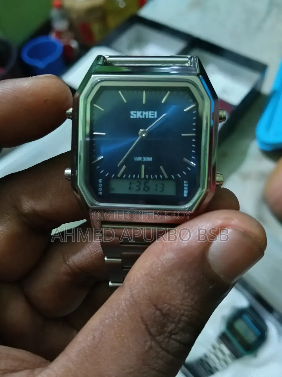 SKMEI 1220 Analog Digital Watch – Blue Dial