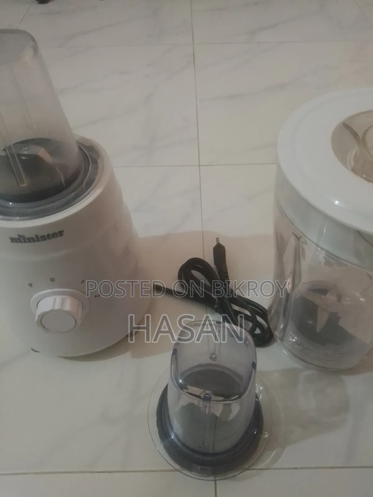 মিনিস্টার ৩-ইন-১ ব্লেন্ডার (৫০০ডব্লিউ শক্তিশালী মোটর) - মাত্র কয়েকদিন ব্যবহৃত