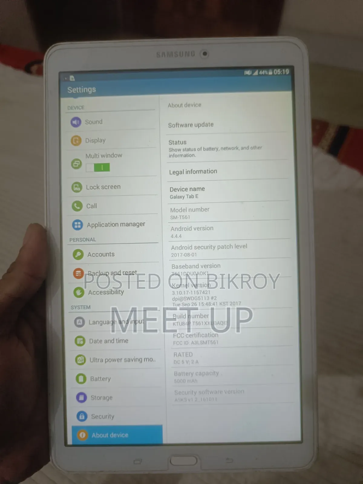 Samsung Galaxy Tab E 8.0 32 GB White