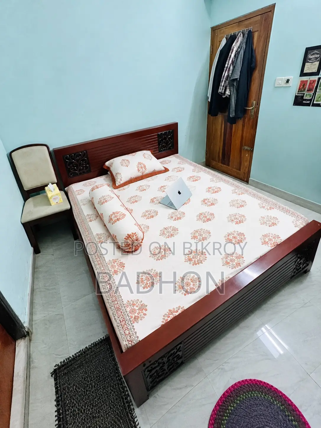 কিং সাইজ বেড + ফোম ম্যাট্রেস + টপার, বসুন্ধরা