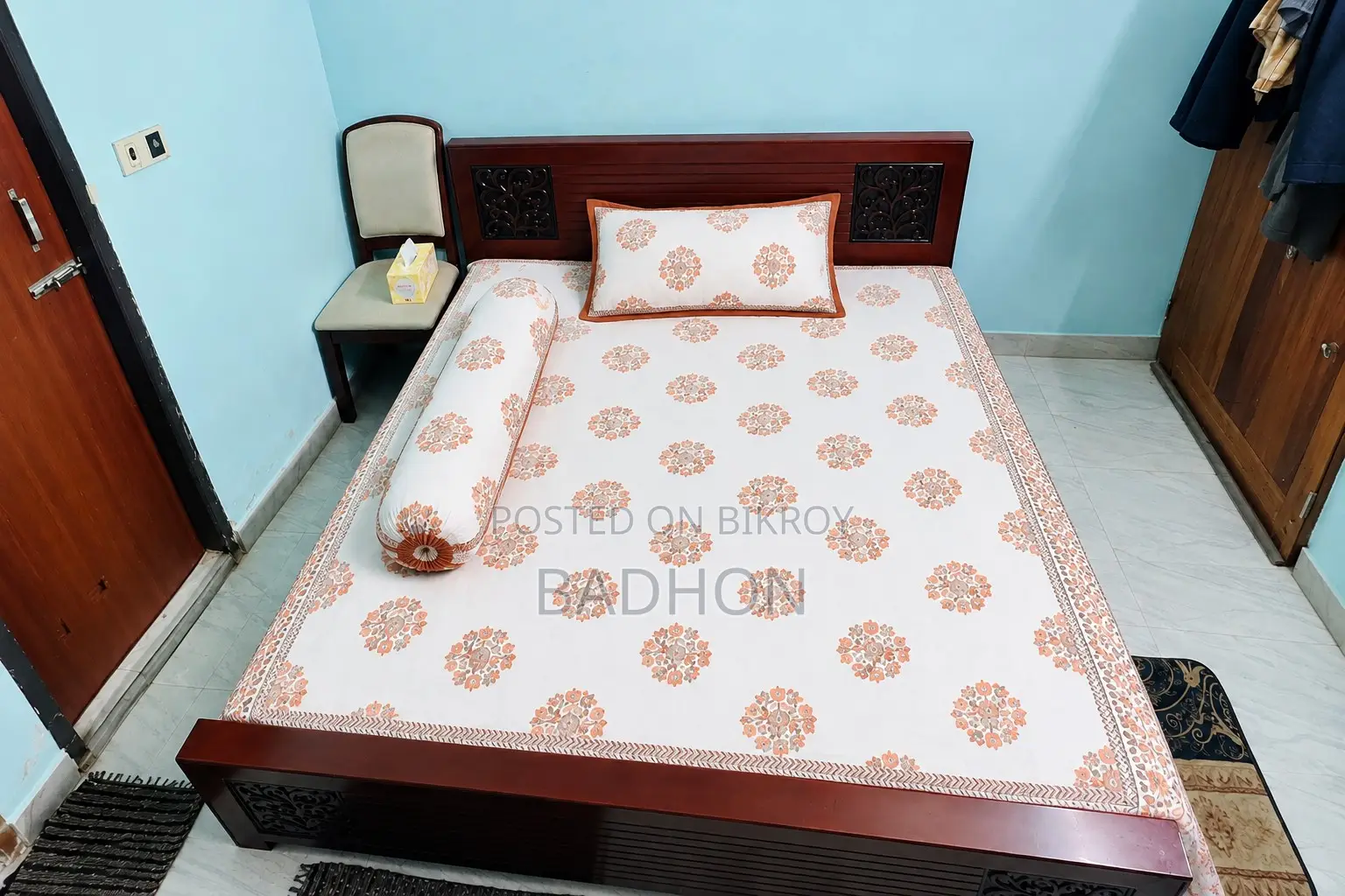 কিং সাইজ বেড + ফোম ম্যাট্রেস + টপার, বসুন্ধরা