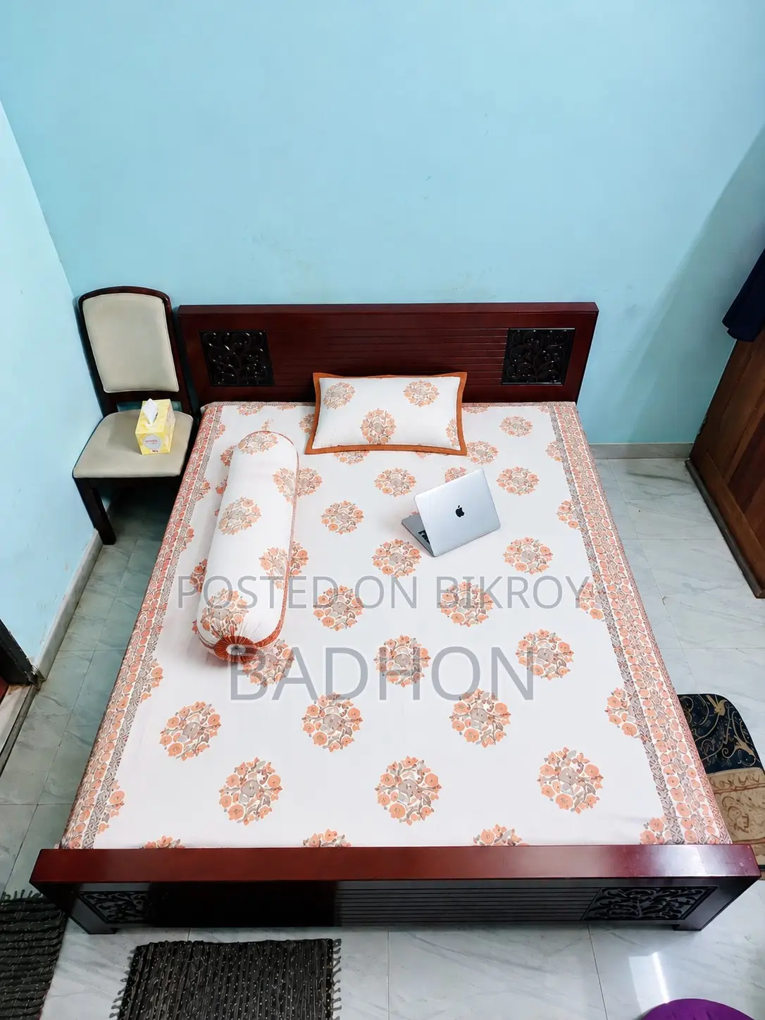 কিং সাইজ বেড + ফোম ম্যাট্রেস + টপার, বসুন্ধরা