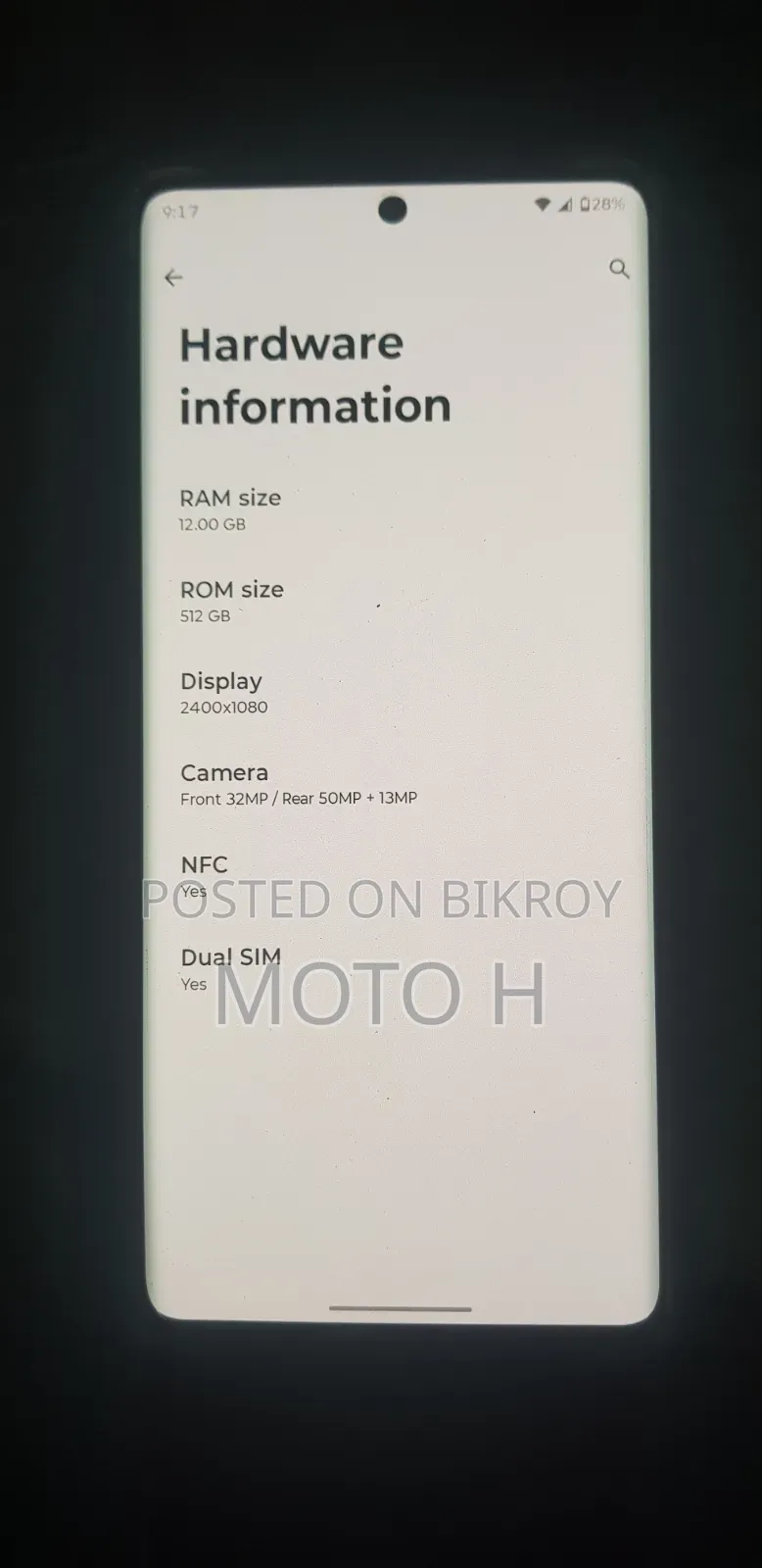 Motorola Edge 50 Fusion 512 GB White
