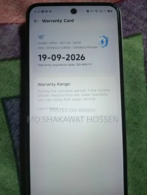 Infinix Hot 60i 128 GB Silver