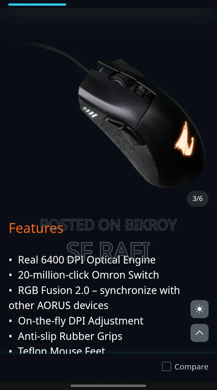AORUS M3 Mouse for Sale. Fully Working, No Issues.