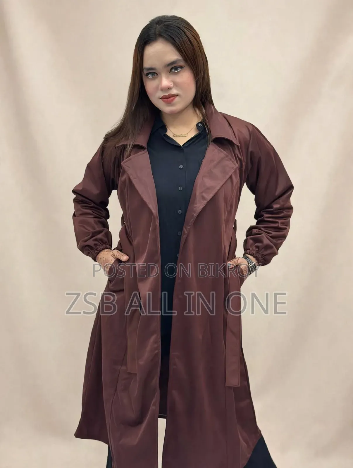 Stylish Ladies Overcoat (Belt System)