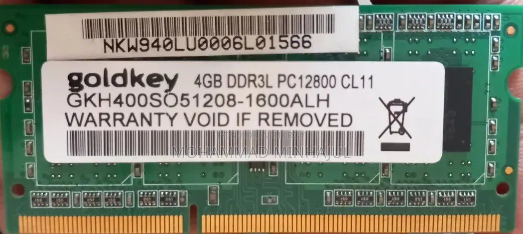Goldkey 4GB RAM DDR3 Laptop RAM PC12800 CL11 GKH400SO51208-1600ALH