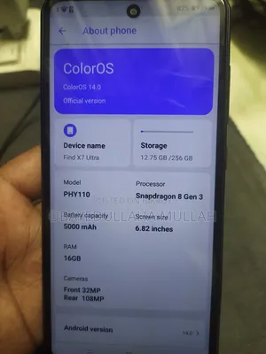 Oppo Find X7 Ultra 256 GB Black