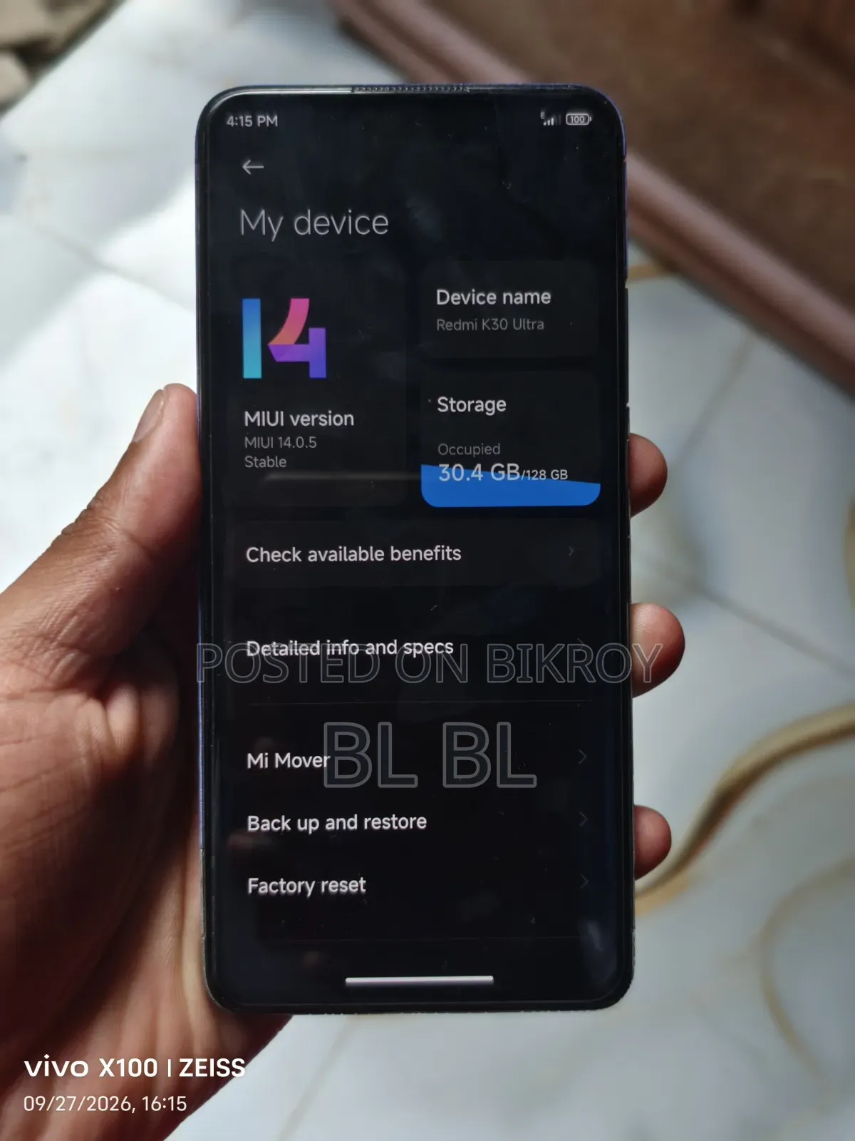 Xiaomi Redmi K30 128 GB Blue
