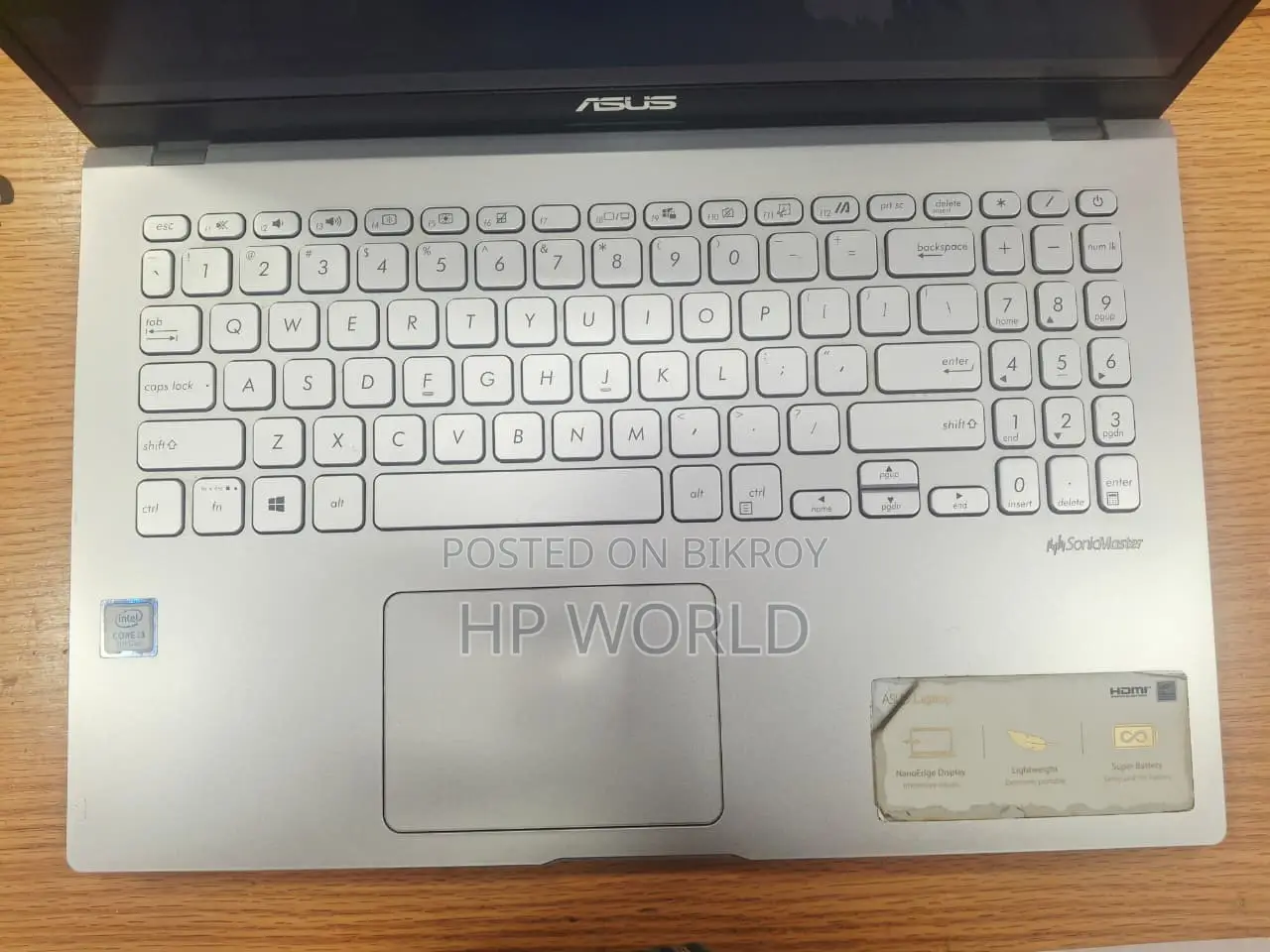 Laptop Asus Vivobook 15 12GB Intel Core i3 SSD 128GB