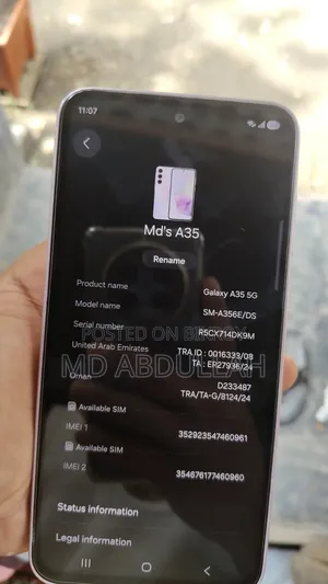 স্যামসাং গ্যালাক্সি এ৩৫ ১২৮ জিবি পার্পল