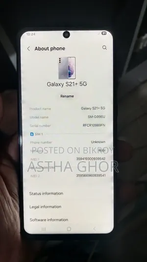 Samsung Galaxy S21+ 5G 128 GB Black