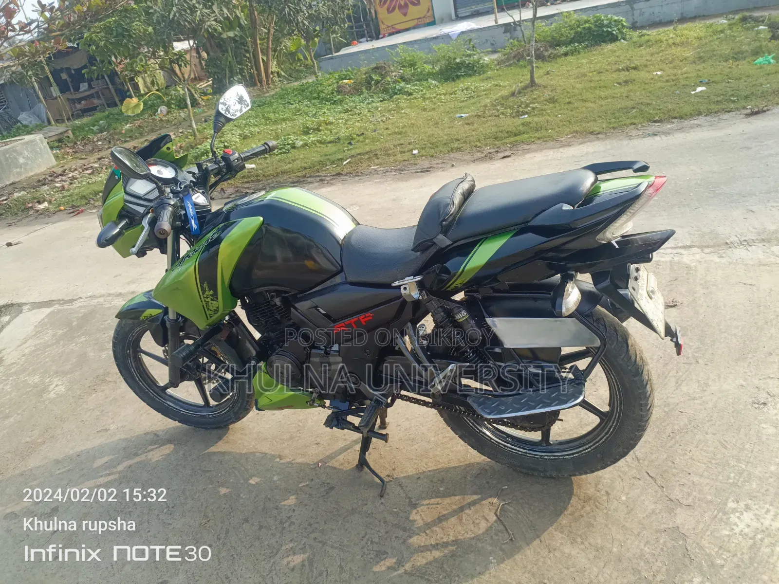 TVS Apache RTR 160 2V ABS 2015 গ্রিন
