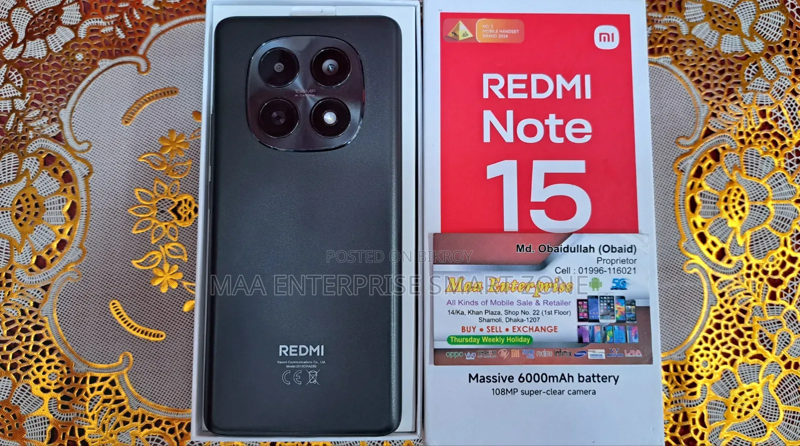 New Xiaomi Redmi Note 15 128 GB Black