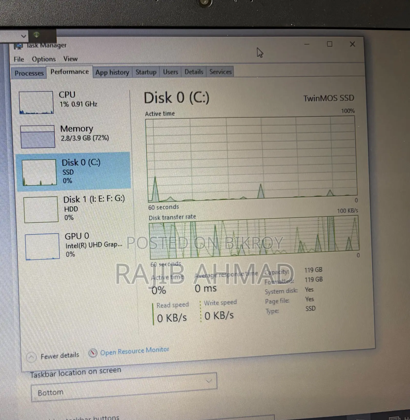 Laptop HP ProBook 440 G6 4GB Intel Core i3 HDD+SSD 1T