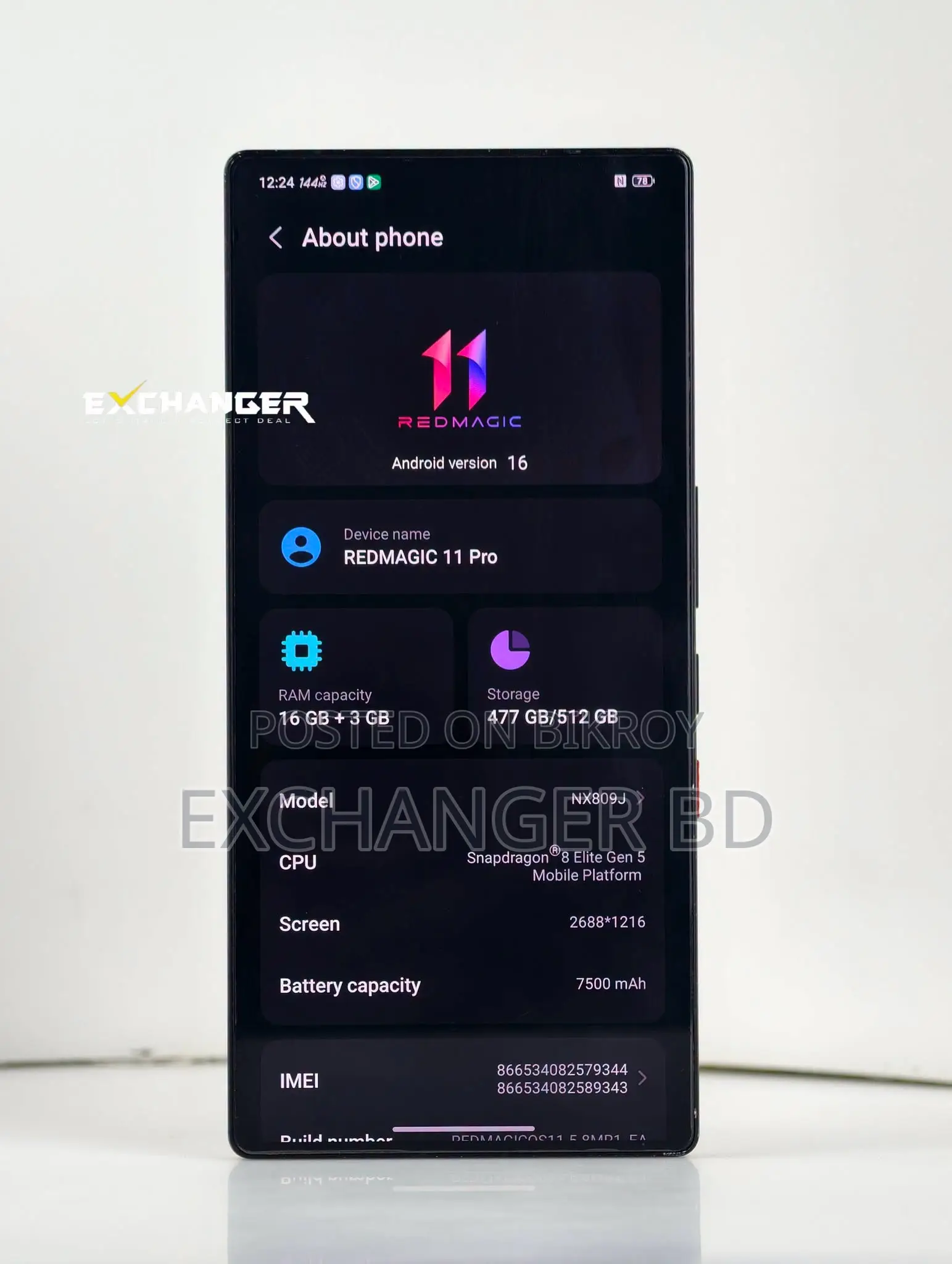 ZTE Nubia RedMagic 11 Pro 512 GB Black