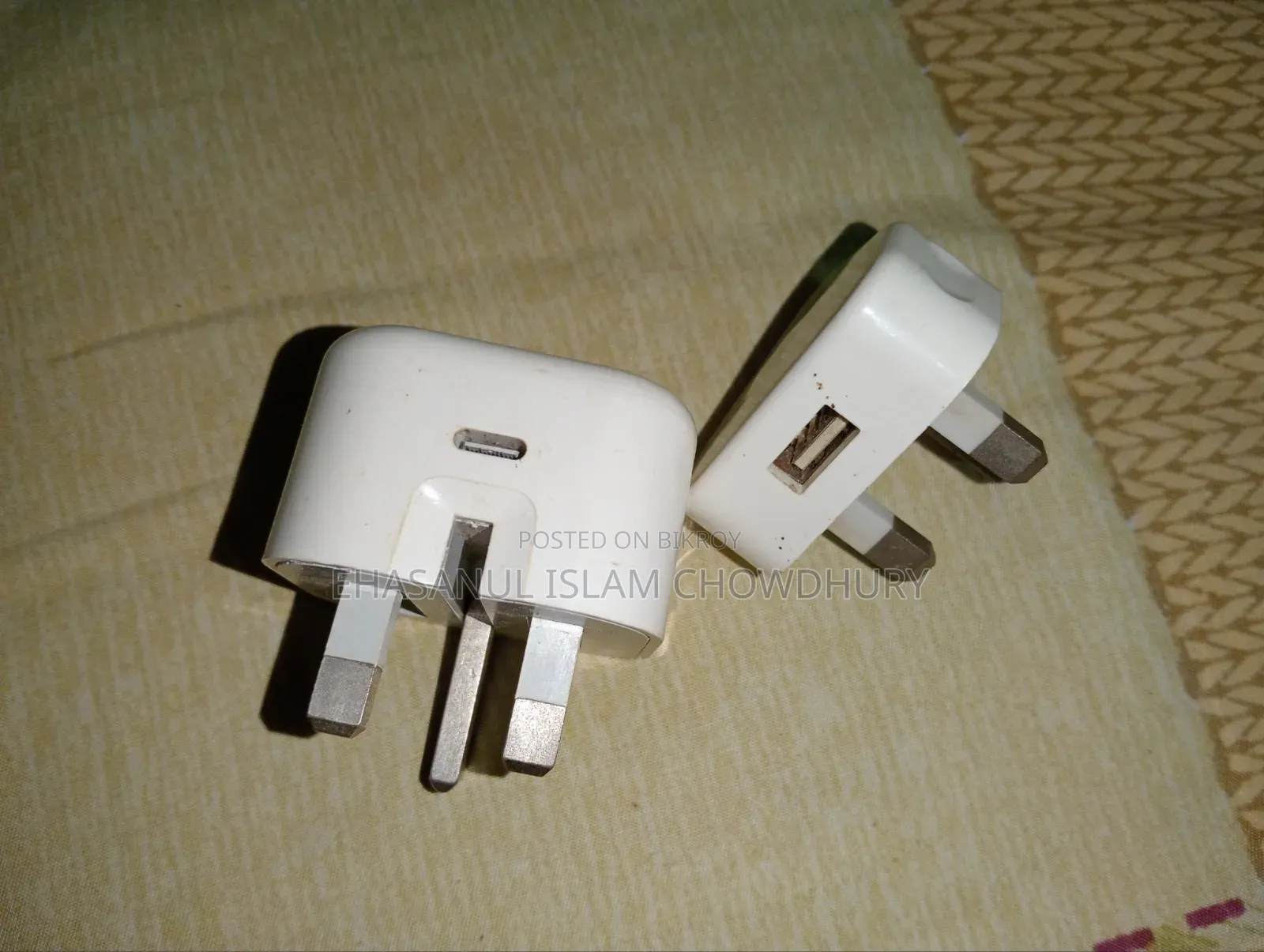 2 Original Apple Charger Adapters for Sale