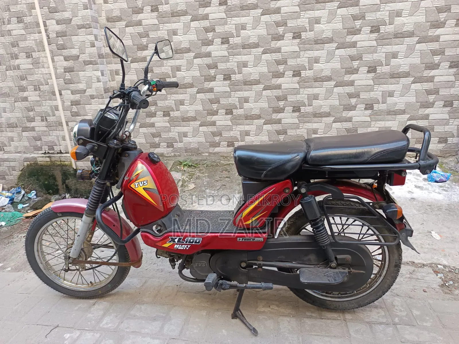 TVS XL 100 2019 Red
