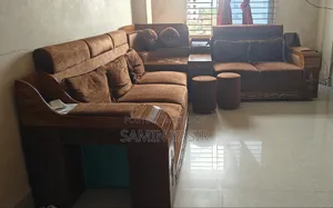 সেগুন কাঠের কর্নার সোফা