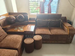 সেগুন কাঠের কর্নার সোফা