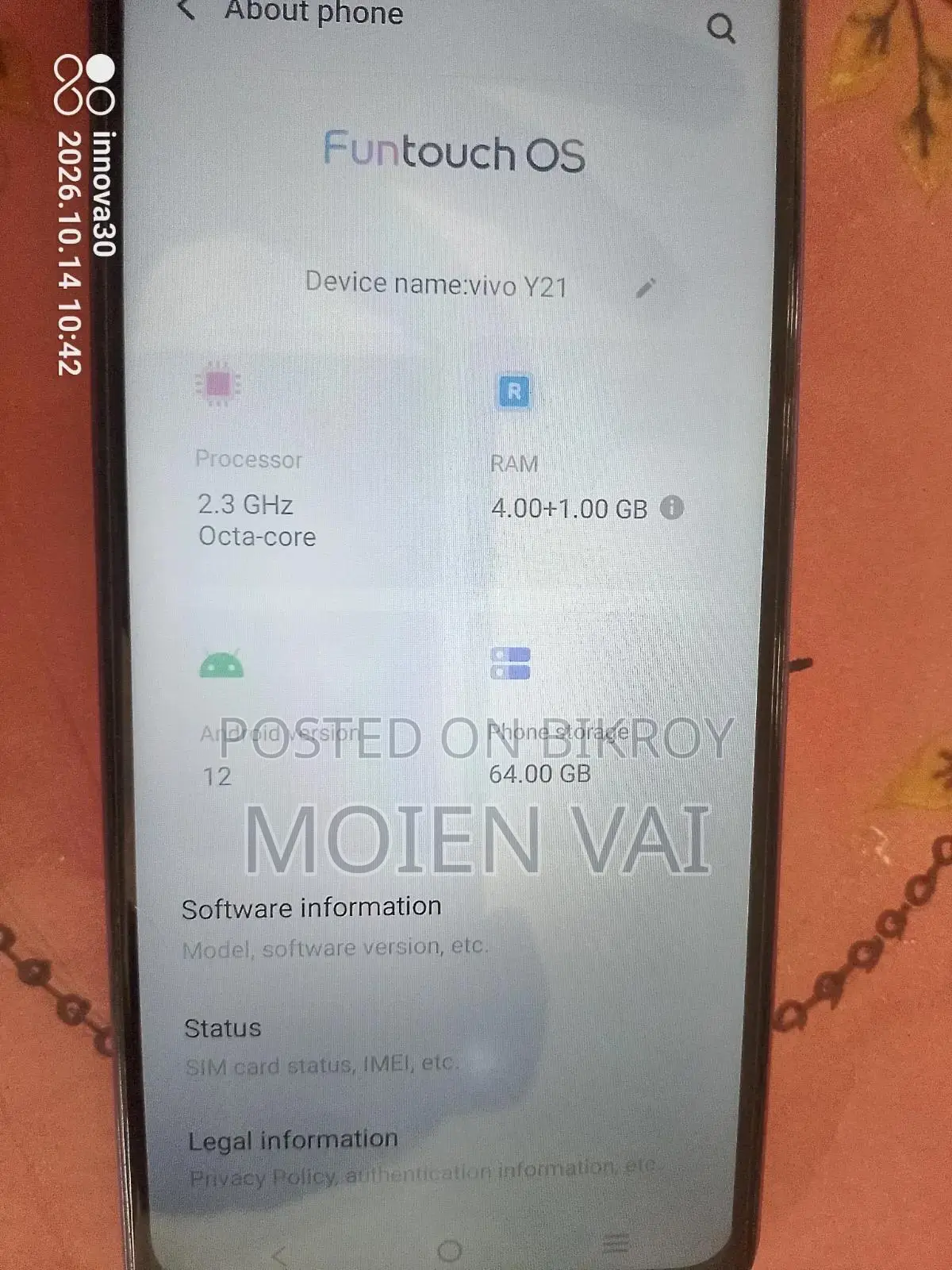 Vivo Y21 64 GB Blue