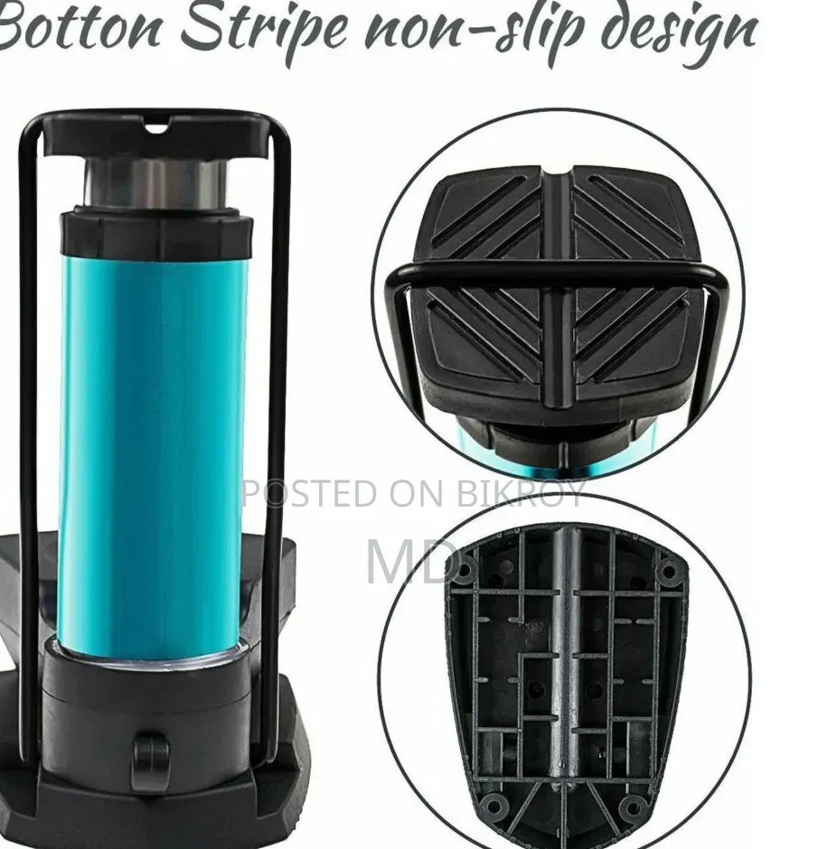 Mini Portable Bike, Bicycle Tire Hand Foot Activated Floor Pump