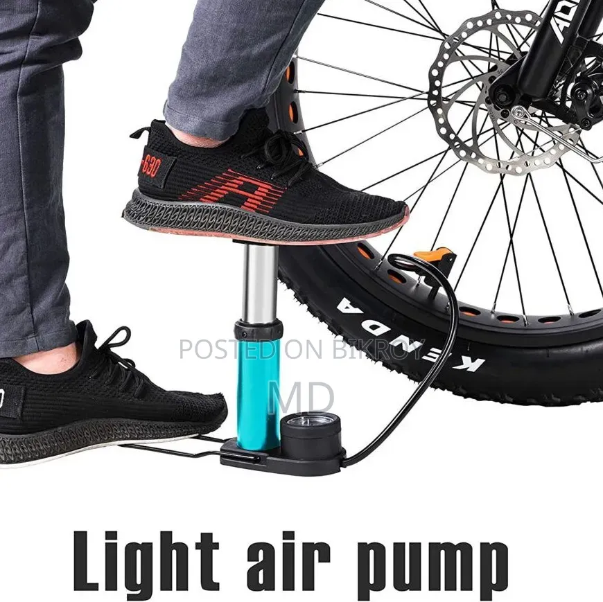 Mini Portable Bike, Bicycle Tire Hand Foot Activated Floor Pump