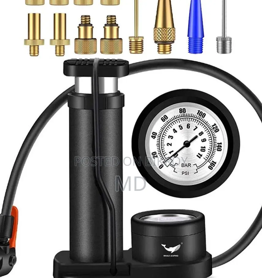 Mini Portable Bike, Bicycle Tire Hand Foot Activated Floor Pump