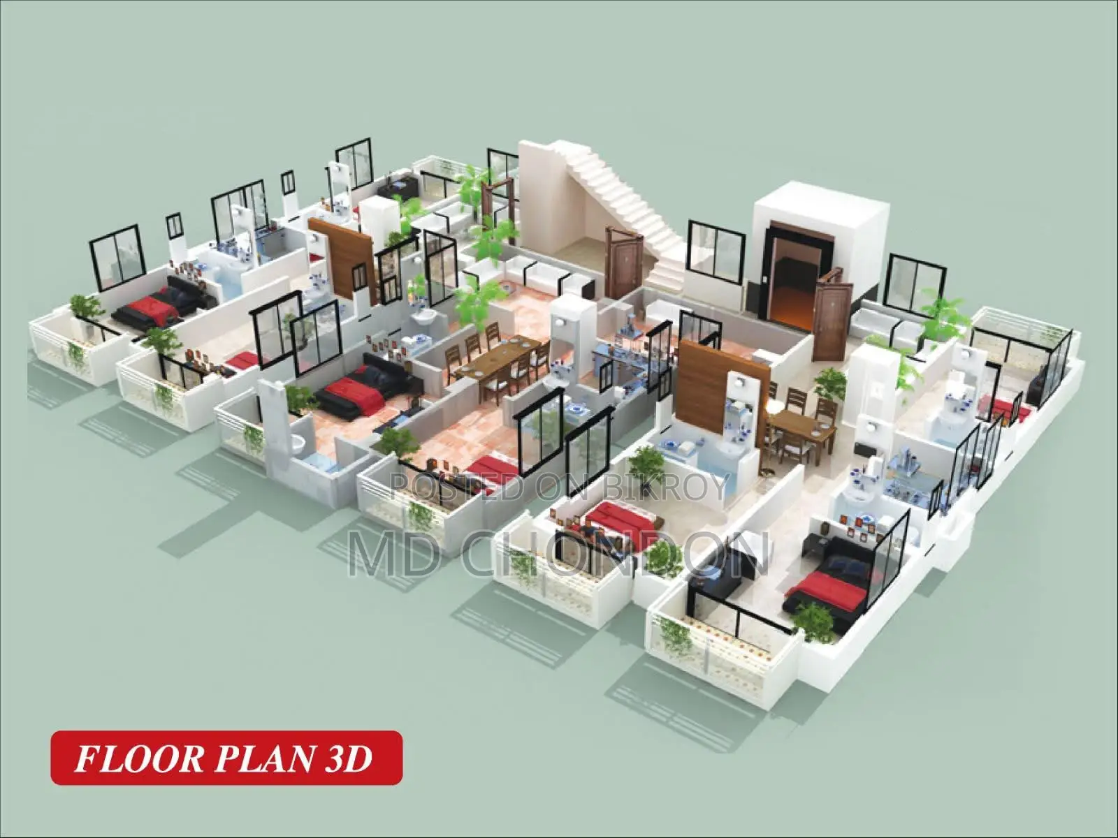 3 Bedroom Apartment in Bashundhara River, Keraniganj for sale