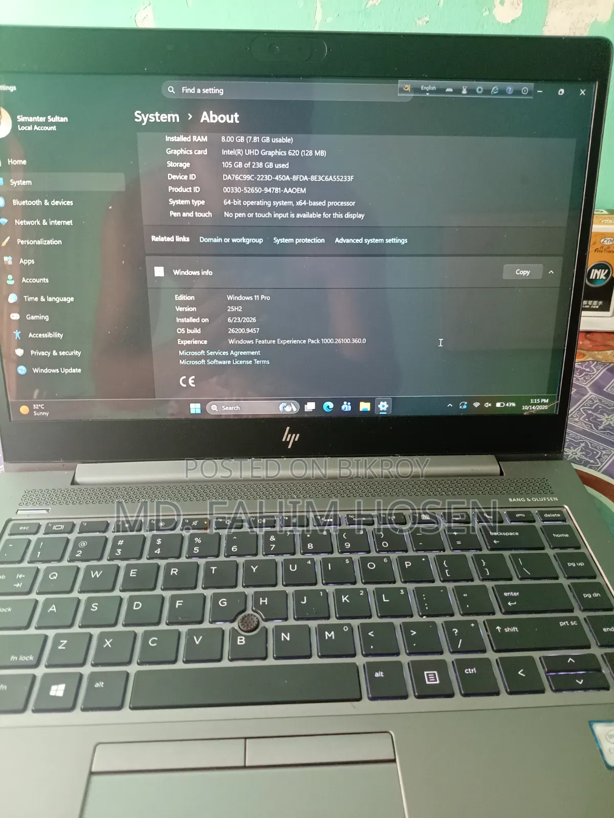 Laptop HP ZBook 14u G6 8GB Intel Core i5 SSD 256GB