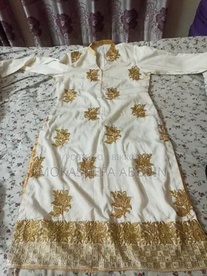 White and Golden Kameez