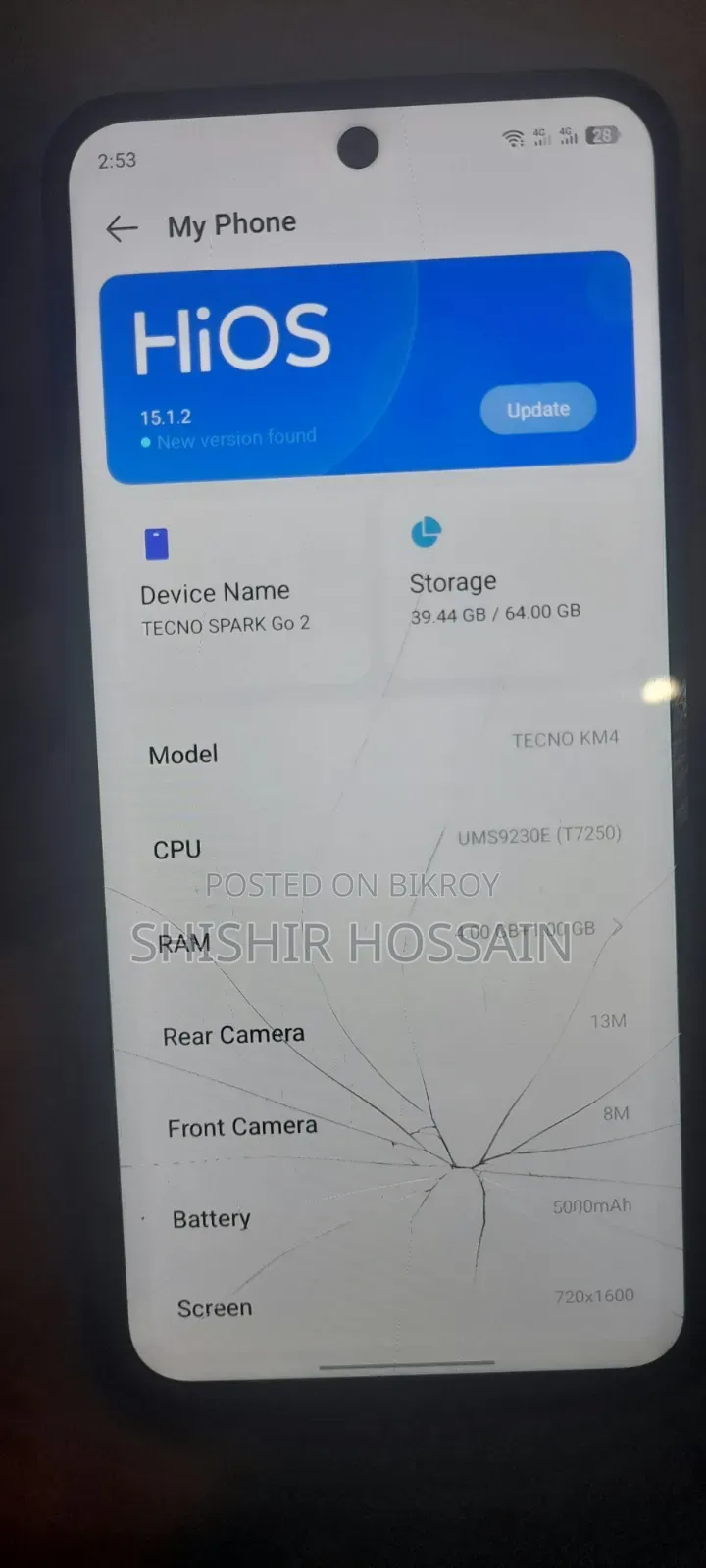 Tecno Spark Go 2 64 GB Graphite