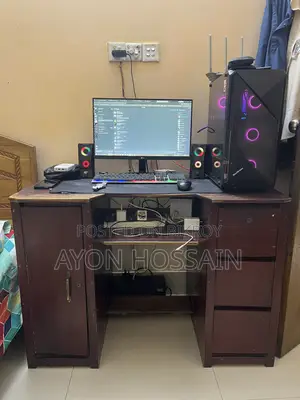 3.5/2 Feet মেহগনী কাঠের কম্পিউটার/স্টাডি ডেস্ক