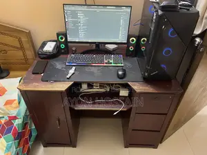 3.5/2 Feet মেহগনী কাঠের কম্পিউটার/স্টাডি ডেস্ক