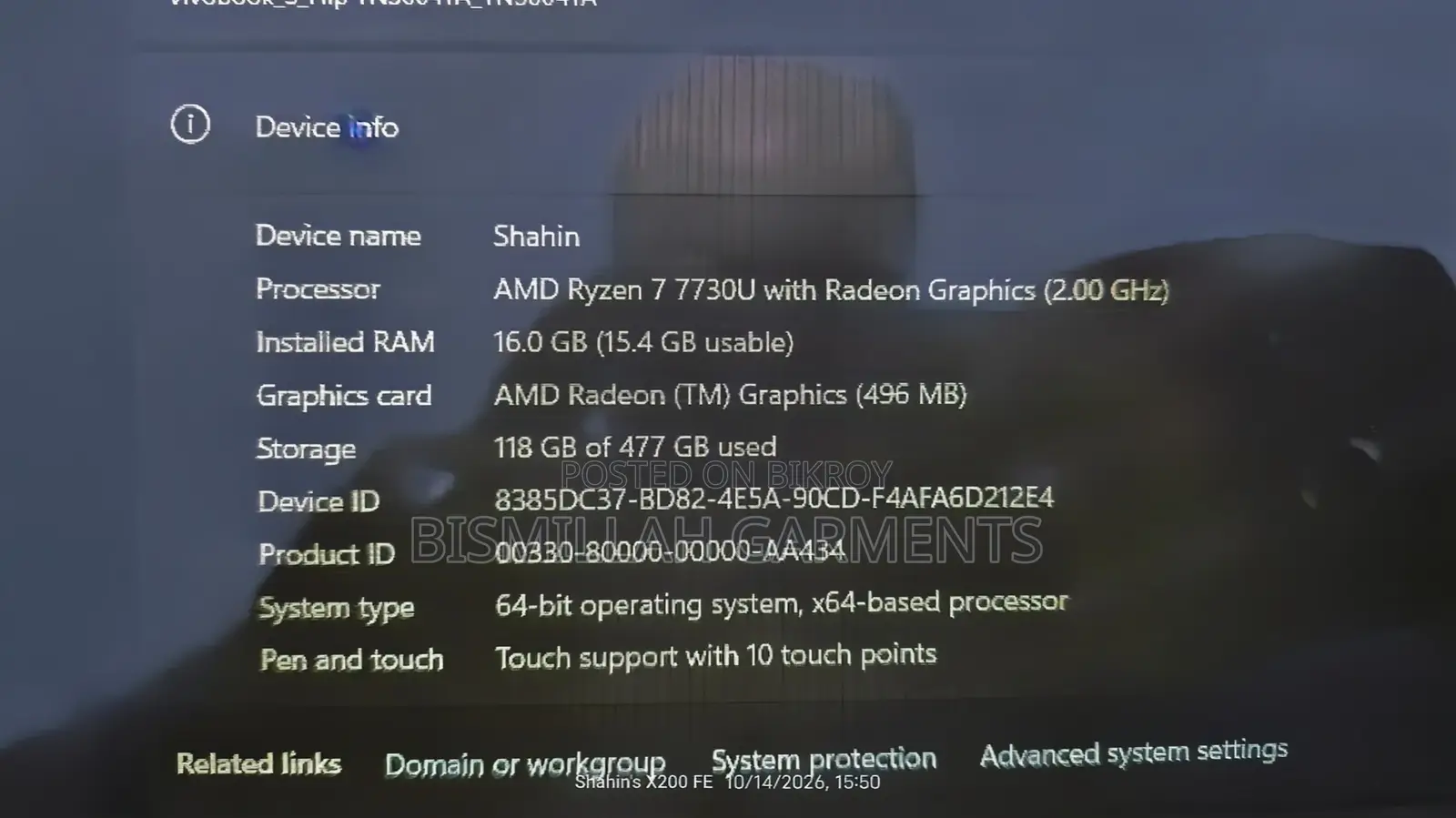 Laptop Asus Vivobook S 16 16GB AMD Ryzen 7 SSD 512GB