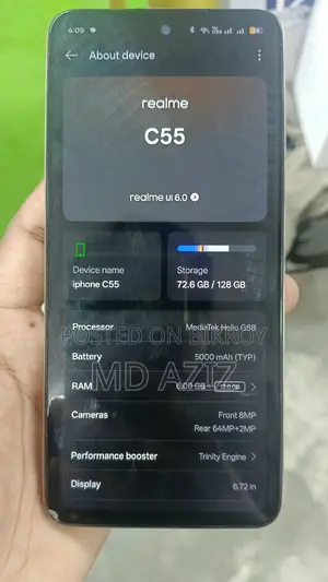 রিয়েলমি সি৫৫ ১২৮ জিবি গোল্ড