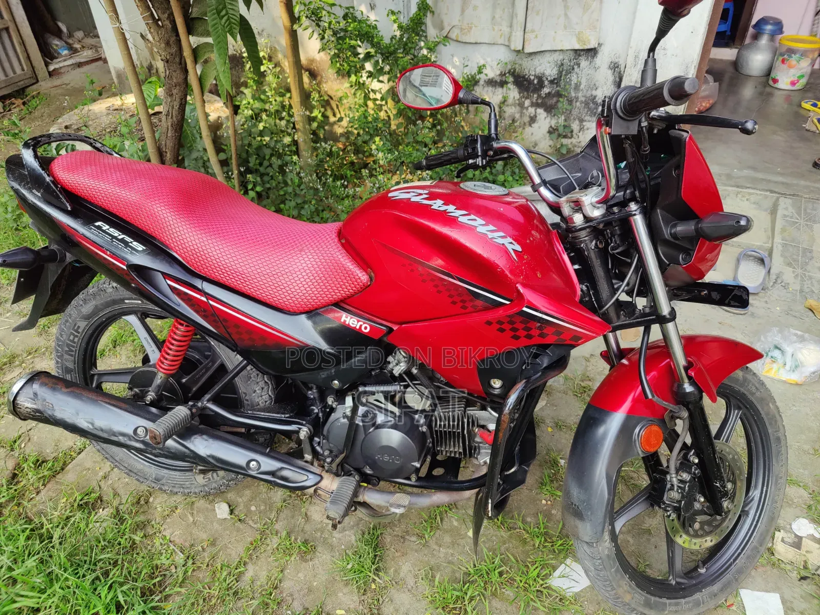 হিরো গ্ল্যামার বিএস৪ ২০১৭ লাল