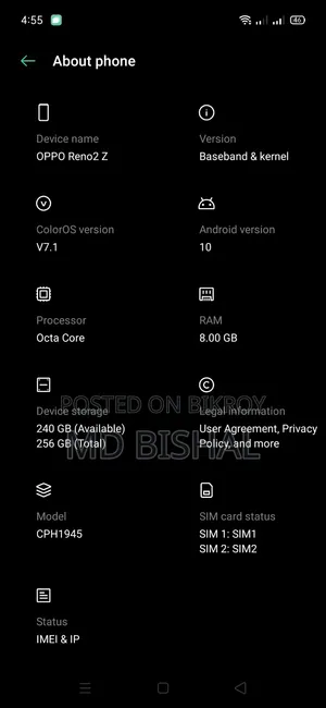 Oppo Reno 256 GB Green