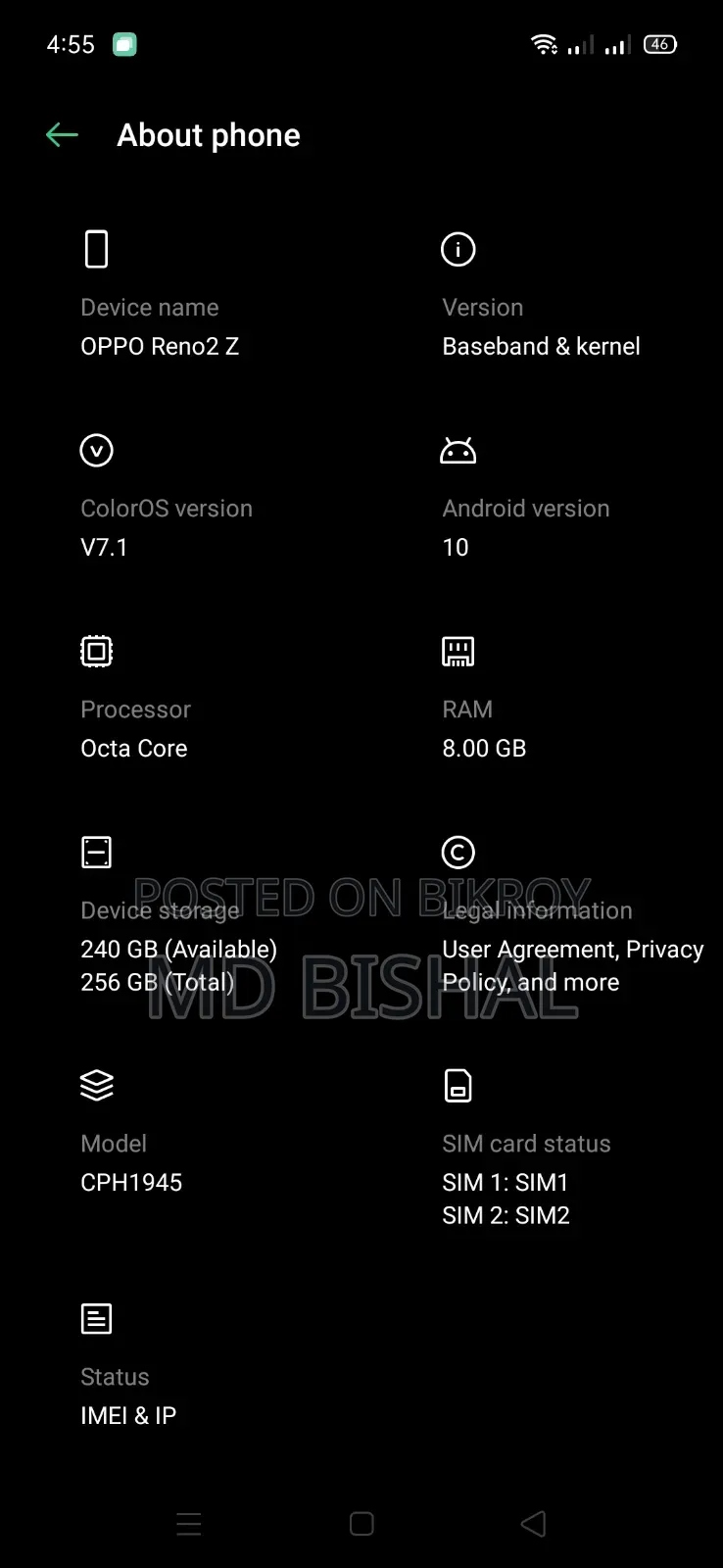 Oppo Reno 256 GB Green