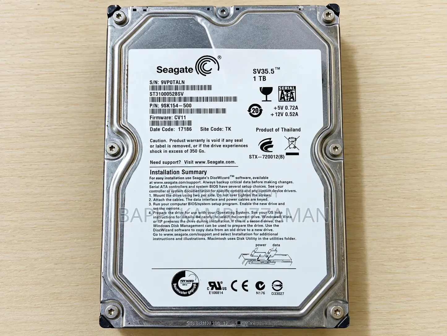 Seagate 1tb Internal Hard Disk Drive!
