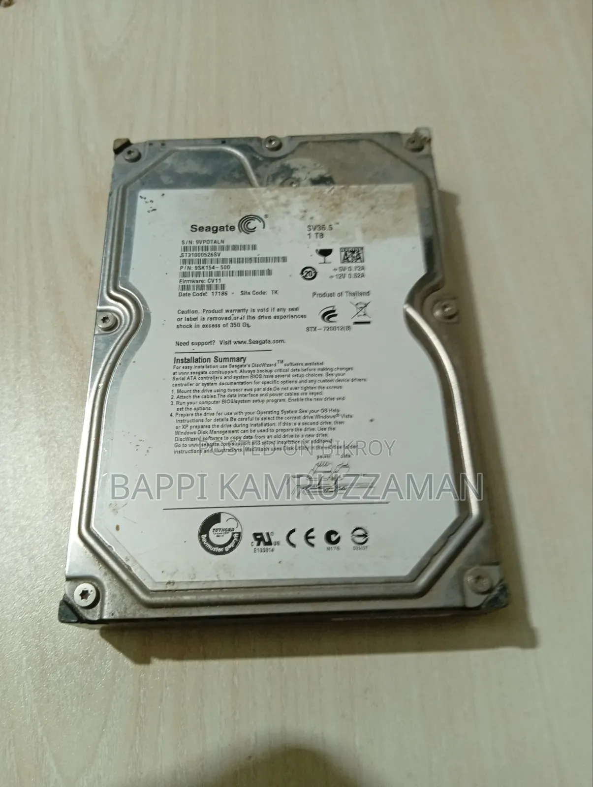Seagate 1tb Internal Hard Disk Drive!