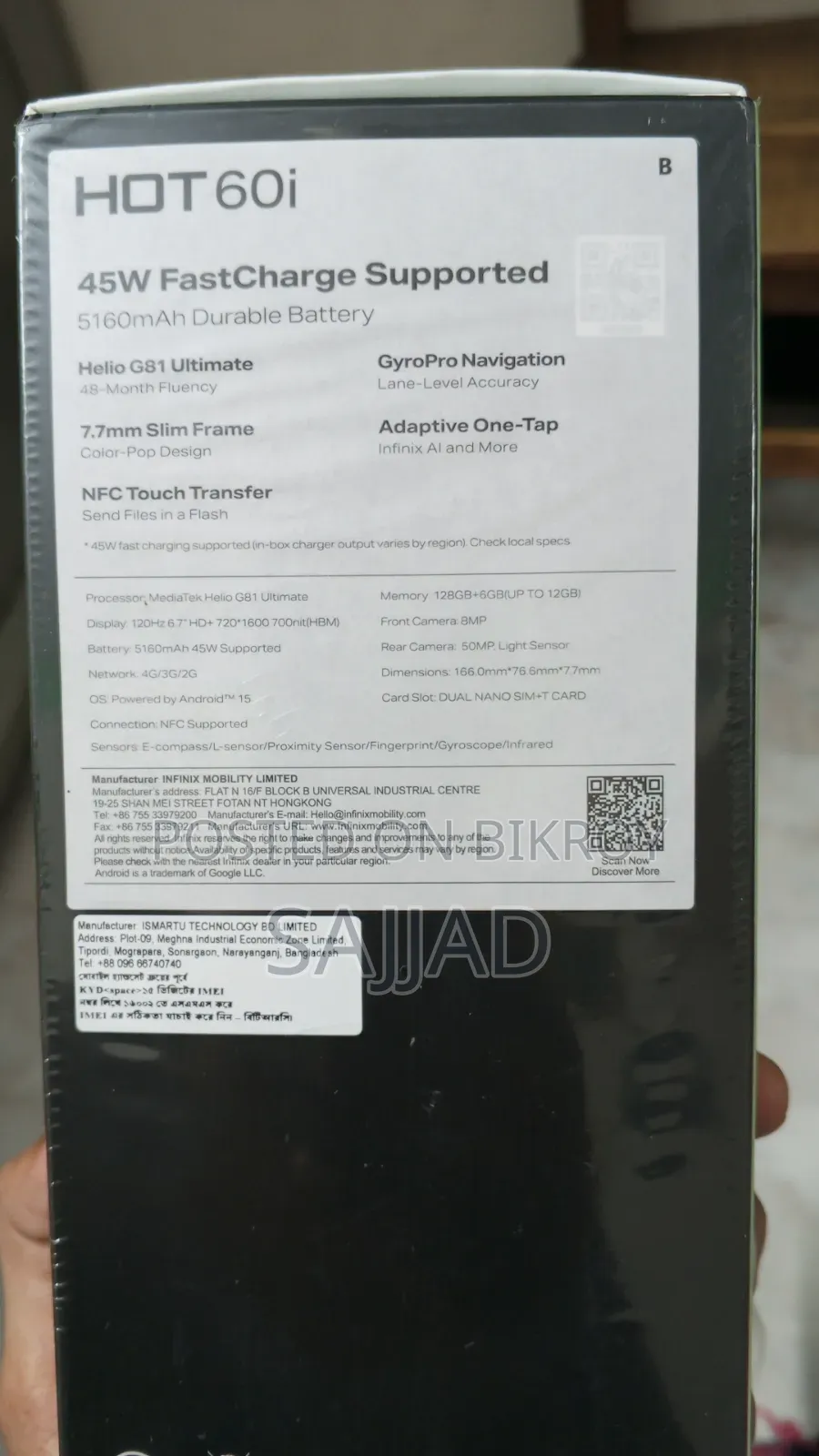 Infinix Hot 60i 128 GB Silver