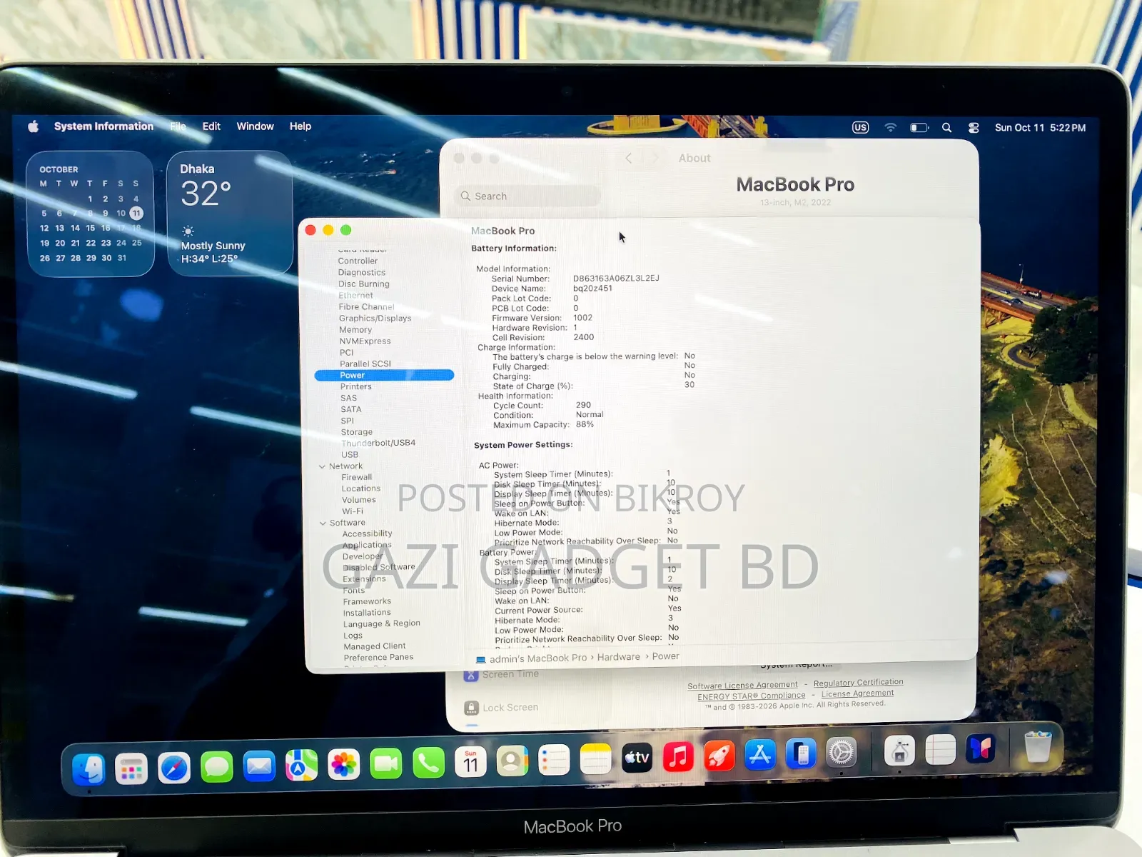 Laptop Apple MacBook Pro 2022 M2 16GB Apple M2 SSD 256GB