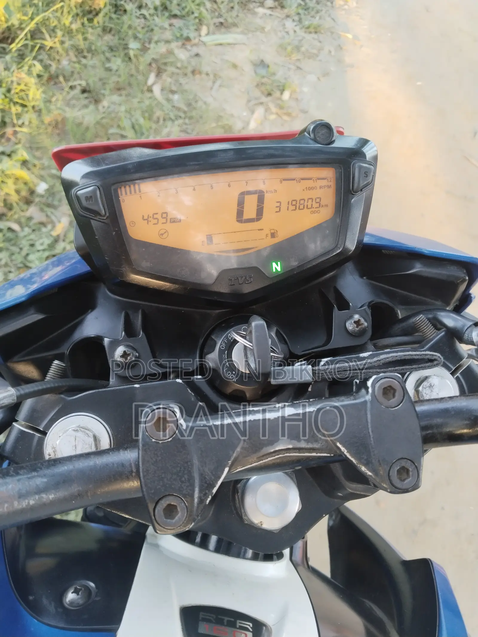 টিভিএস অ্যাপাচি আরটিআর ১৬০ ৪ভি ২০১৯ নীল