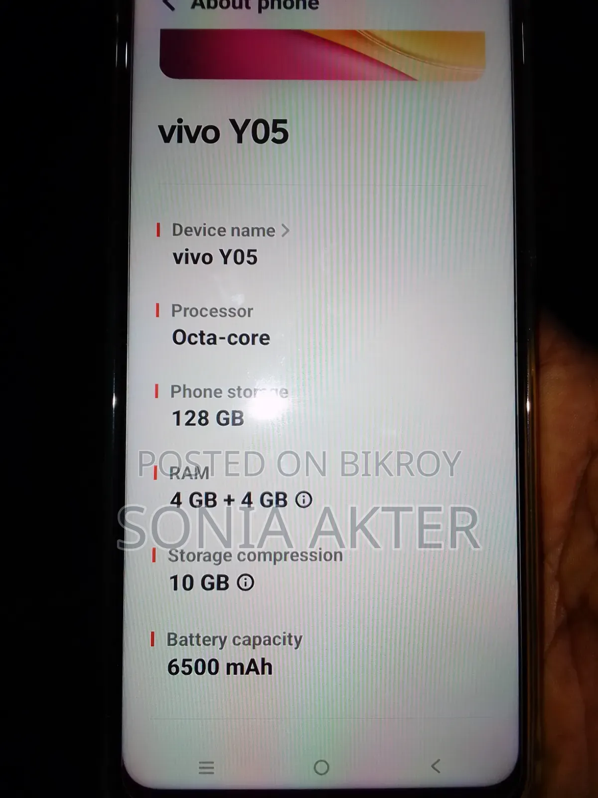 New Vivo Y05 128 GB White