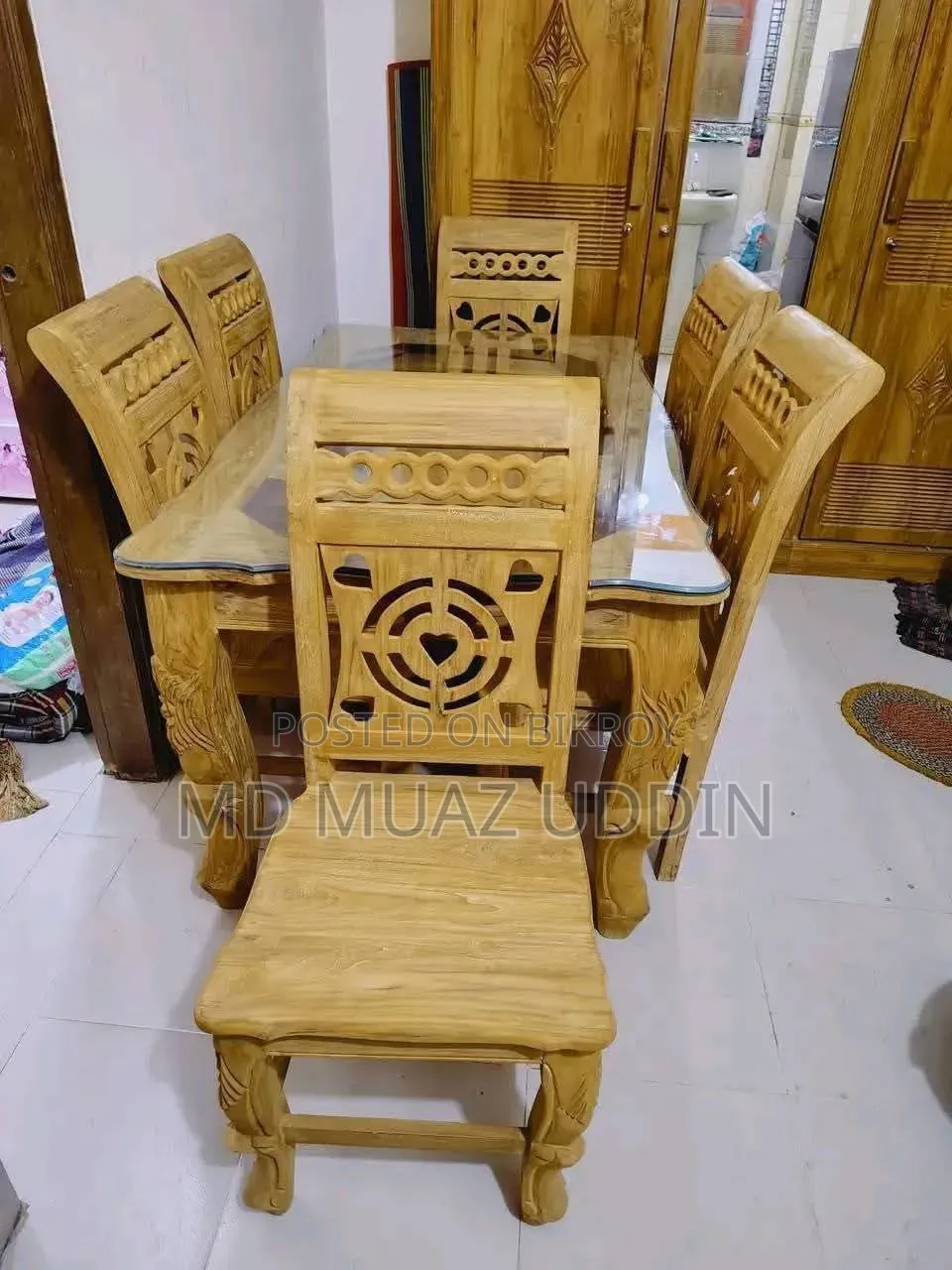 চিটাগাং সেগুন কাঠের ডাইনিং টেবিল
