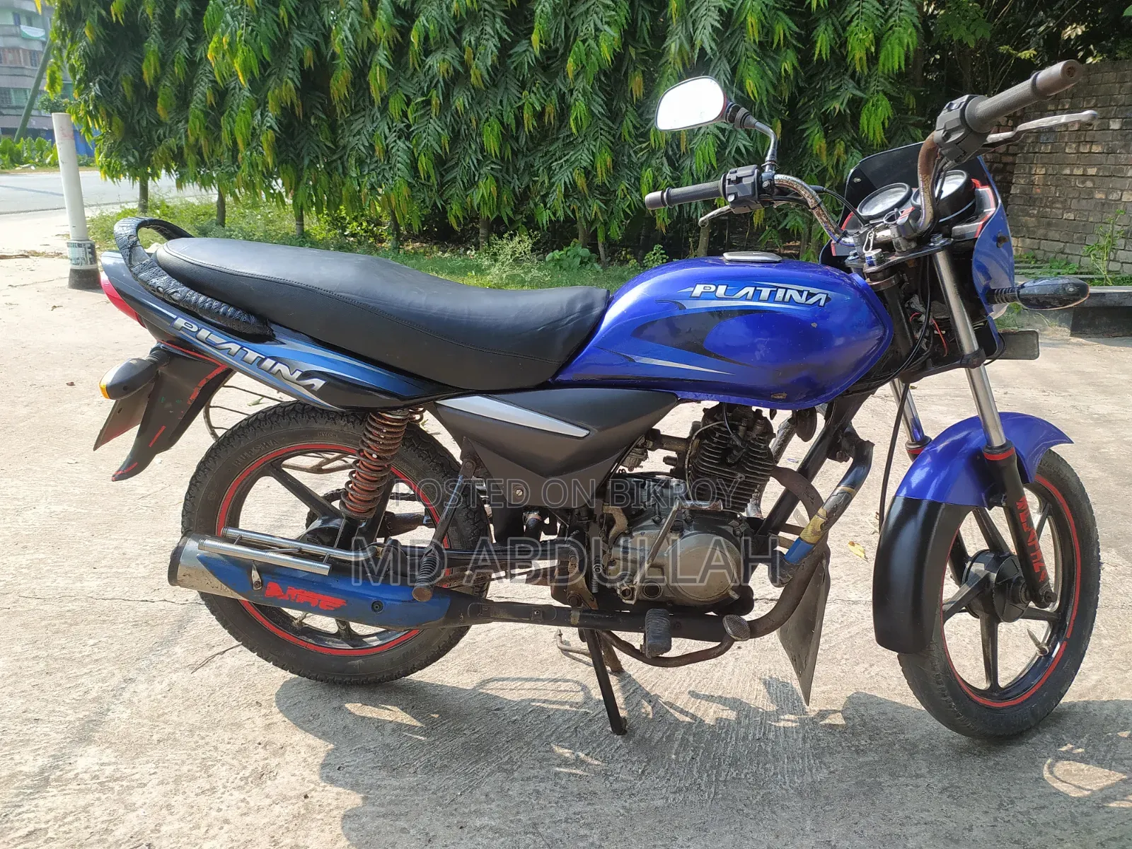বাজাজ প্লাটিনা ১০০ ২০১৪ নীল