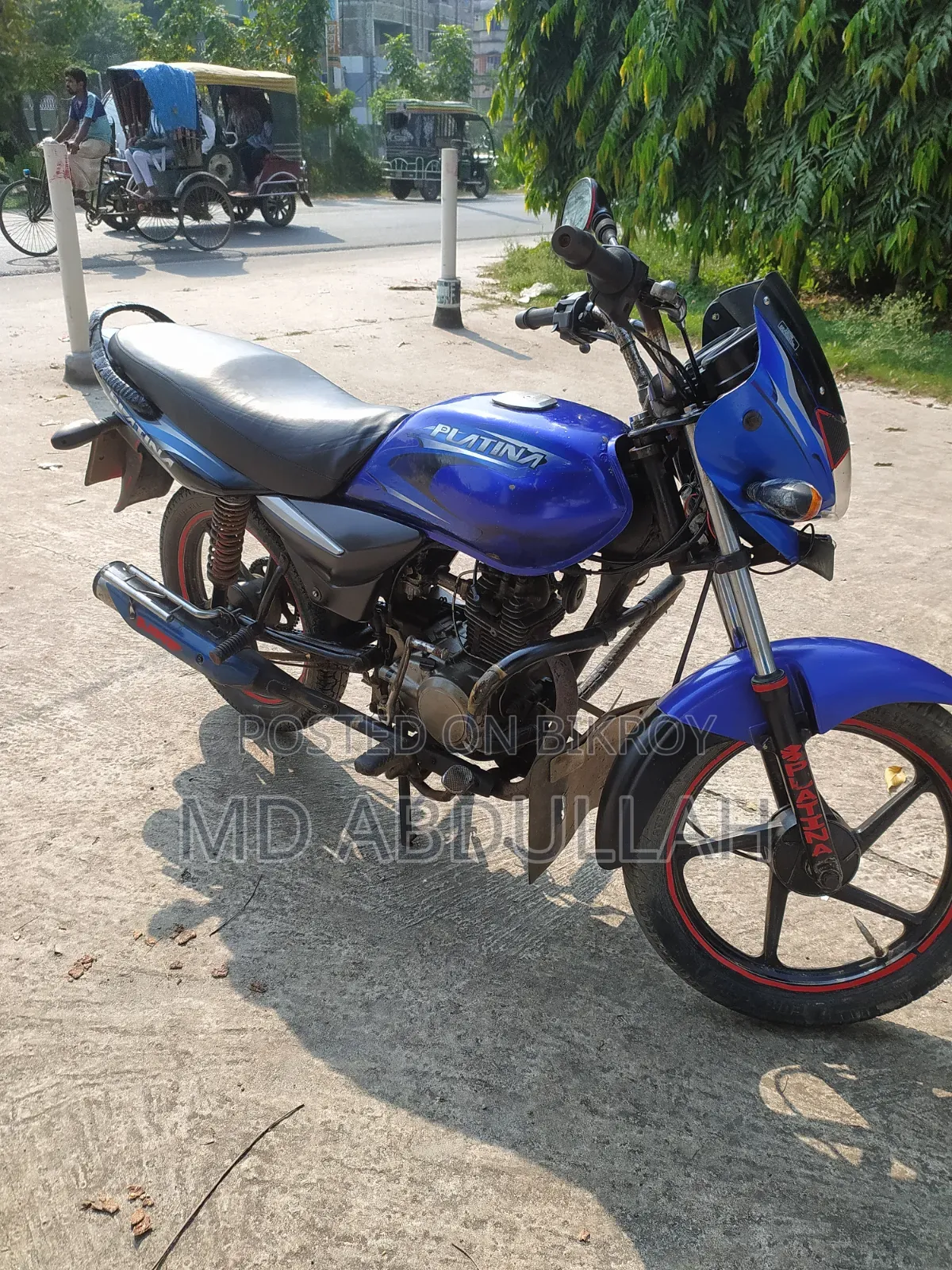 বাজাজ প্লাটিনা ১০০ ২০১৪ নীল